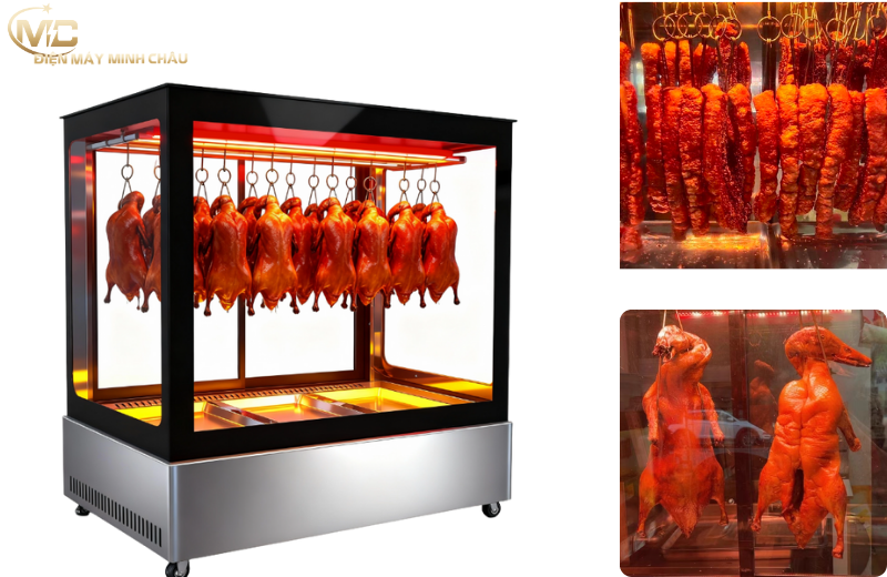 tủ trưng bày gà vịt