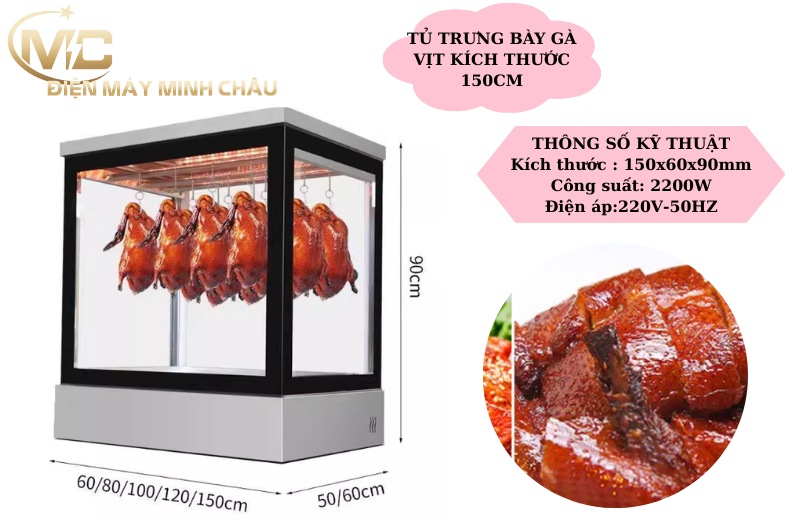 Tủ trưng bày gà vịt