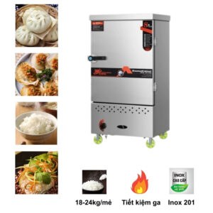 Tủ nấu cơm 6 khay dùng gas Minh Châu