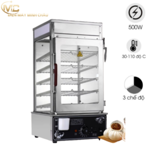 Tủ trưng bày bánh bao 5 tầng