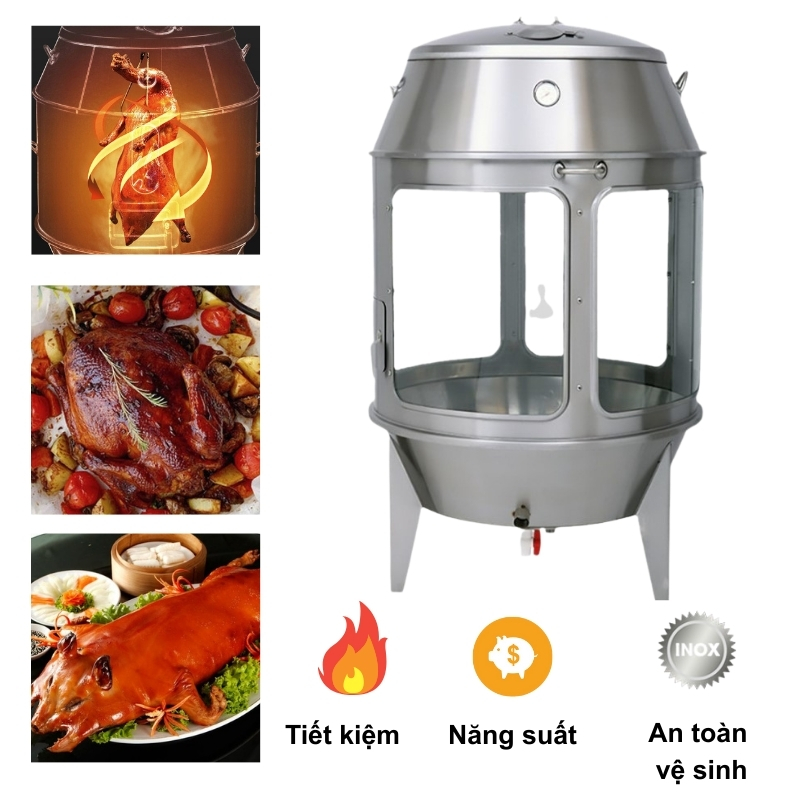lu quay gà vịt dùng than loại kính lu quay gà vịt dùng than loại kính