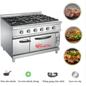 Bếp Âu 6 họng gas