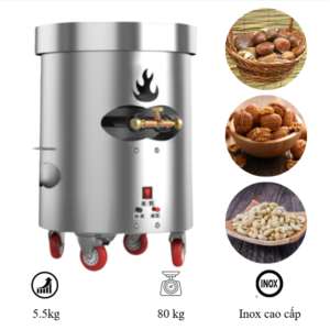 Máy rang hạt dẻ hình trụ tròn model G5.5