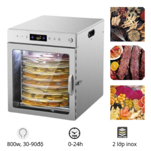 máy sấy khô hoa quả loại 10 khay xoay