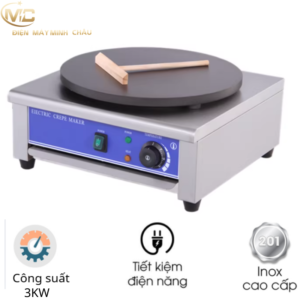 Máy Làm Bánh Crepe Mặt Tròn Thân Vuông Dùng Điện