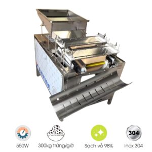 Máy lột vỏ trứng cút 2 rãnh MC500