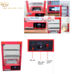 Tủ Trưng Bày Giữ Nóng Kính Cong 1 Khay